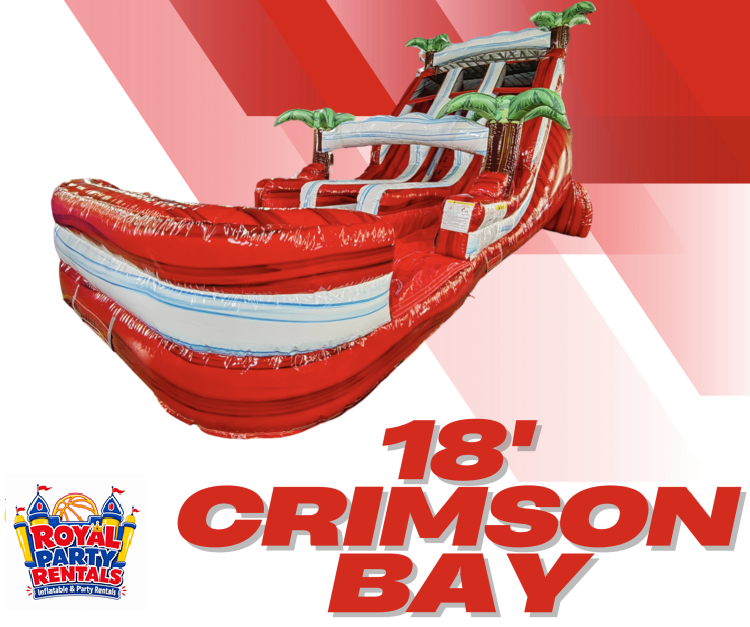 18' Crimson Bay Dual Lane Water Slide